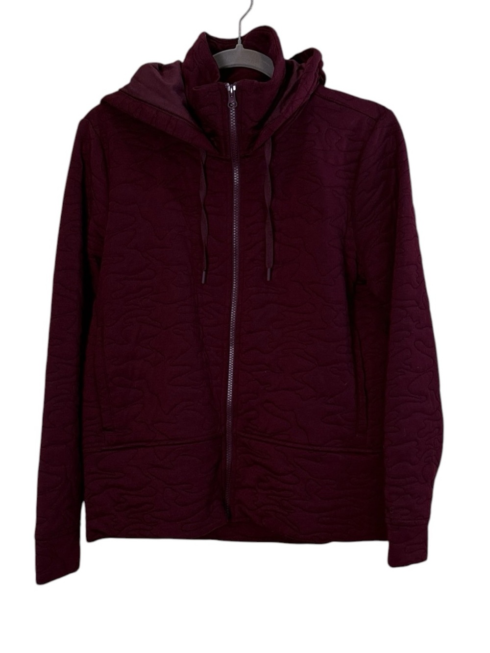 DSG Women's Burgundy Quilted Zip-Up Hoodie Athletic Jacket sz S